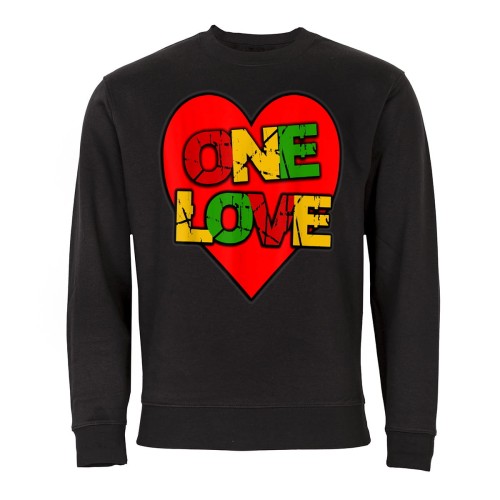 MĘSKA BLUZA MUZYCZNA REGGAE MUZYKA W SERCU ONE LOVE 1