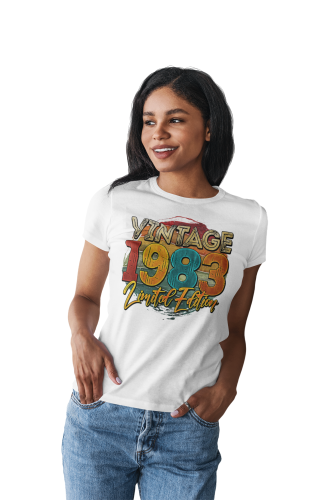 DAMSKA KOSZULKA NA URODZINY 1983 40 LECIE VINTAGE LIMITED EDITION 