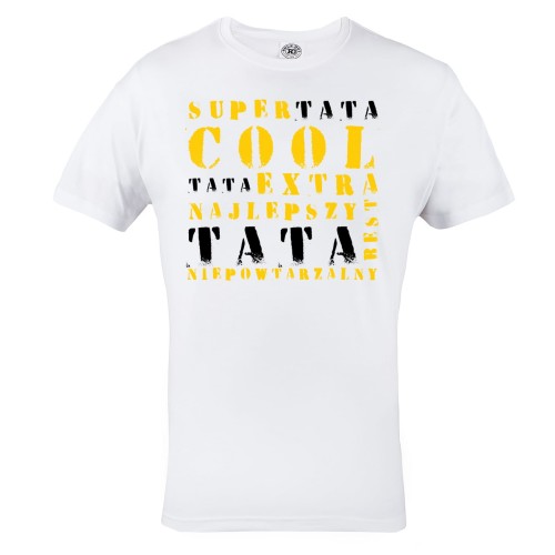 KOSZULKA MĘSKA PREZENT NA DZIEŃ OJCA SUPER TATA COOL TATA