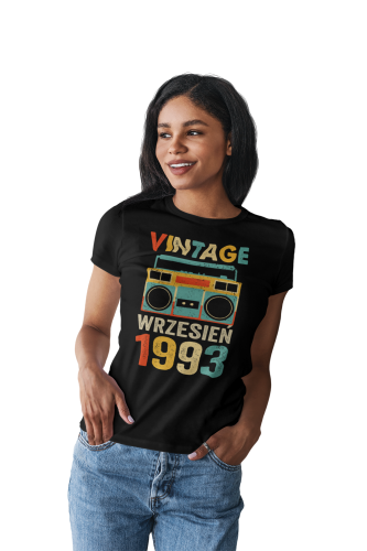 DAMSKA KOSZULKA URODZINOWA NA URODZINY VINTAGE 1993 WRZESIEŃ 