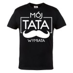 KOSZULKA MĘSKA PREZENT NA DZIEŃ OJCA MÓJ TATA WYMIATA CZARNA