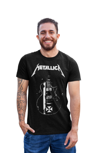 MĘSKA KOSZULKA MUZYCZNA SESPÓŁ METALLICA GITARA