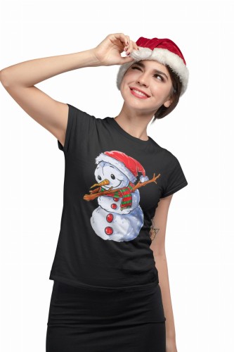 KOSZULKA DAMSKA NA ŚWIĘTA BOŻE NARODZENIE BAŁWANEK DABBING 