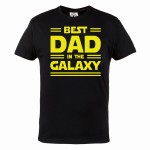 KOSZULKA MĘSKA PREZENT NA DZIEŃ OJCA BEST DAD IN THE GALAXY