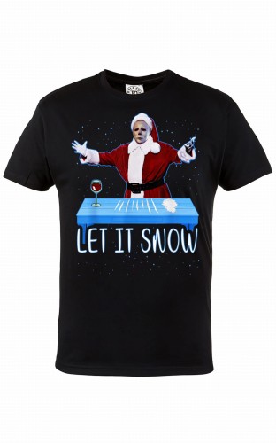 MĘSKA KOSZULKA ŚWIĄTECZNA NA BOŻE NARODZENIE ŚWIĘTY MIKOŁAJ LET IT SNOW 