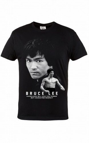 KOSZULKA BRUCE LEE KNOWLEDGE WILL GIVE YOU 'POWER' BUT CHARACTER RESPECT 