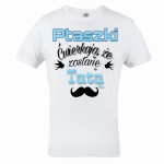 KOSZULKA MĘSKA PREZENT NA DZIEŃ OJCA PTASZKI ĆWIERKAJĄ ŻE ZOSTANĘ TATĄ
