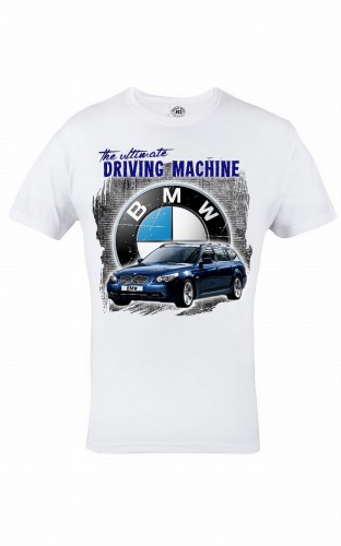 KOSZULKA THE ULTIMATE DRIVING MACHINE BLUE