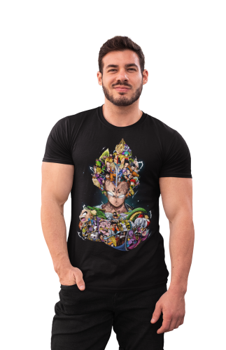 MĘSKA KOSZULKA DRAGON BALL MANGA ANIME MAJIN VEGETA POSTACIE BOHATEROWIE 