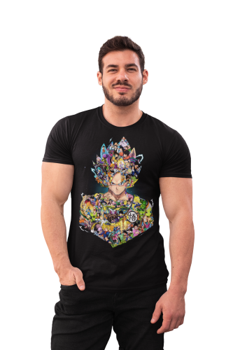 MĘSKA KOSZULKA DRAGON BALL SUPER MANGA ANIME GOKU VEGETA POSTACIE BOHATEROWIE 