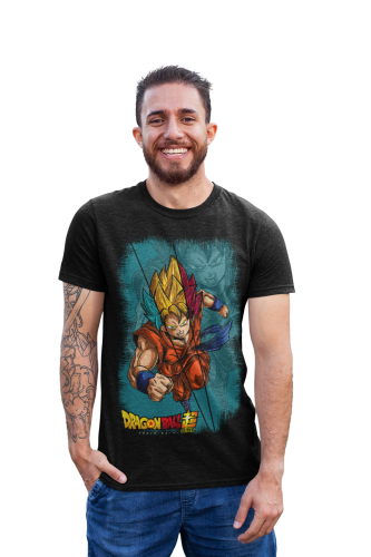 DRAGON BALL MĘSKA KOSZULKA Z NADRUKIEM GOKU SUPER SAYIANIN POWER 3