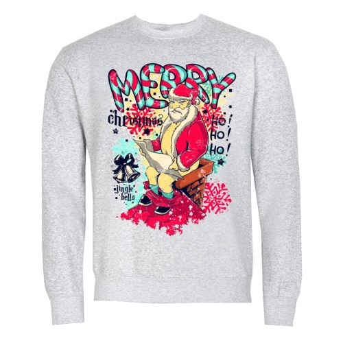 MĘSKA BLUZA ŚWIĄTECZNA Z ZABAWNYM NADRUKIEM ŚWIĘTY MIKOŁAJ MERRY CHRISTMAS SANTA