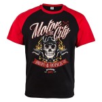KOSZULKA MĘSKA MOTO MOTOR CITY IRON & BONES