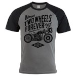 KOSZULKA MĘSKA MOTO TWO WHEELS FOREVER