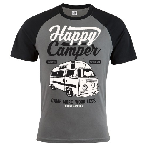 KOSZULKA MĘSKA MOTO HAPPY CAMPER