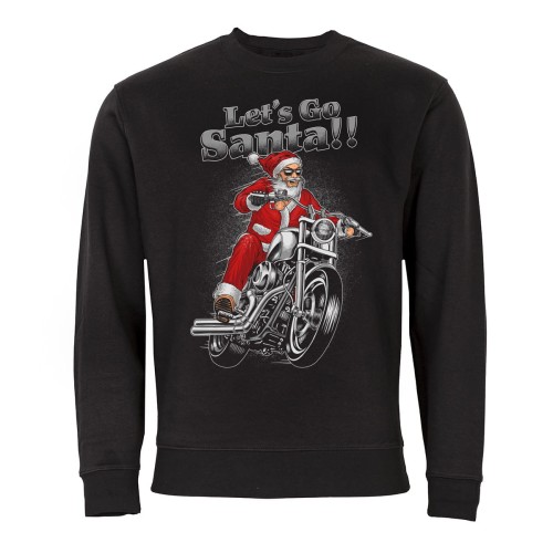 MĘSKA BLUZA ŚWIĄTECZNA ŚWIĘTY MIKOŁAJ NA MOTORZE LET'S GO SANTA 1