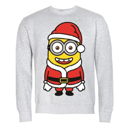 MĘSKA BLUZA ŚWIĄTECZNA MINIONEK W STROJU MIKOŁAJA BAJKA