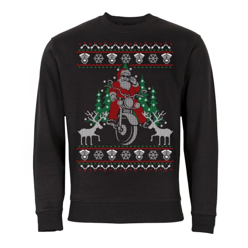 MĘSKA BLUZA ŚWIĄTECZNA ŚWIĘTY MIKOŁAJ NA MOTORZE MOTOCYKLISTA