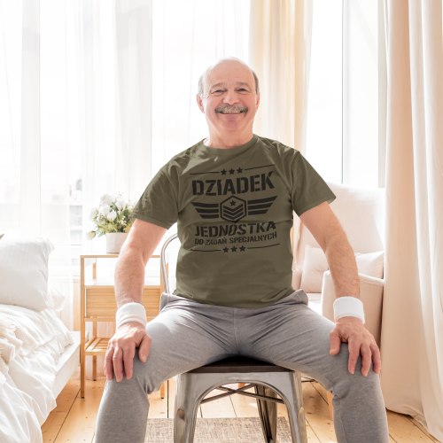 KOSZULKA PREZENT NA DZIEŃ DZIADKA DZIADEK JEDNOSTKA DO ZADAŃ SPECJALNYCH TORBA GRATIS 4