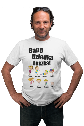 PERSONALIZOWANA KOSZULKA PREZENT NA DZIEŃ DZIADKA GANG DZIADKA TORBA GRATIS 2