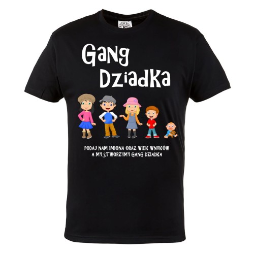 KOSZULKA PERSONALIZOWANA PREZENT NA DZIEŃ DZIADKA GANG DZIADKA TORBA GRATIS 2