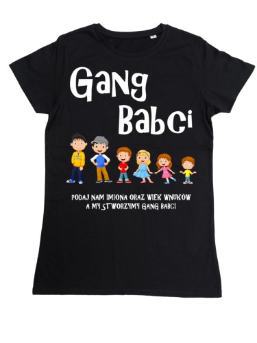 KOSZULKA PERSONALIZOWANA PREZENT NA DZIEŃ BABCI GANG BABCI TORBA GRATIS 2