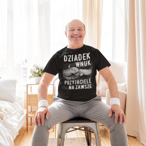 KOSZULKA PREZENT NA DZIEŃ DZIADKA ŻÓŁWIK DZIADEK I WNUK TORBA GRATIS 3