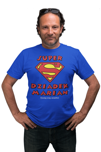 KOSZULKA PERSONALIZOWANA PREZENT NA DZIEŃ DZIADKA SUPER DZIADEK IMIĘ DZIADKA TORBA GRATIS 2