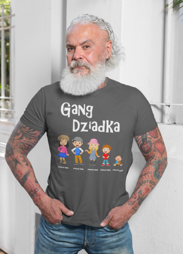 KOSZULKA PERSONALIZOWANA PREZENT NA DZIEŃ DZIADKA GANG DZIADKA TORBA GRATIS 3