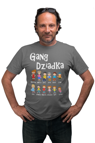 KOSZULKA PERSONALIZOWANA PREZENT NA DZIEŃ DZIADKA GANG DZIADKA TORBA GRATIS 2