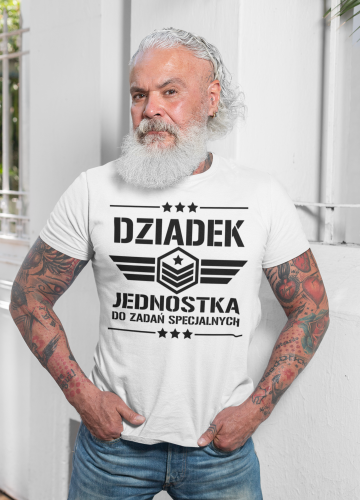 KOSZULKA PREZENT NA DZIEŃ DZIADKA DZIADEK JEDNOSTKA DO ZADAŃ SPECJALNYCH TORBA GRATIS 3