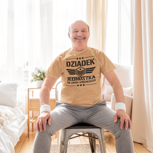 KOSZULKA PREZENT NA DZIEŃ DZIADKA DZIADEK JEDNOSTKA DO ZADAŃ SPECJALNYCH TORBA GRATIS 4