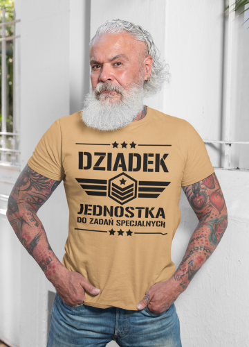 KOSZULKA PREZENT NA DZIEŃ DZIADKA DZIADEK JEDNOSTKA DO ZADAŃ SPECJALNYCH TORBA GRATIS 3