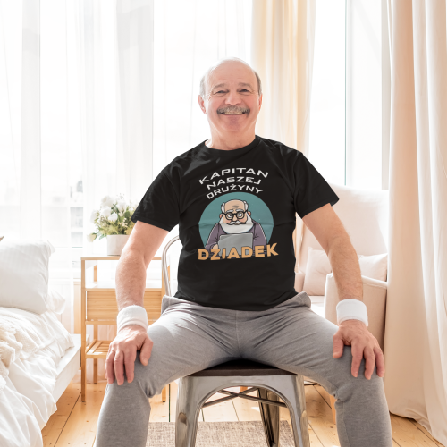 KOSZULKA PREZENT NA DZIEŃ DZIADKA DZIADEK KAPITAN NASZEJ DRUŻYNY TORBA GRATIS 4