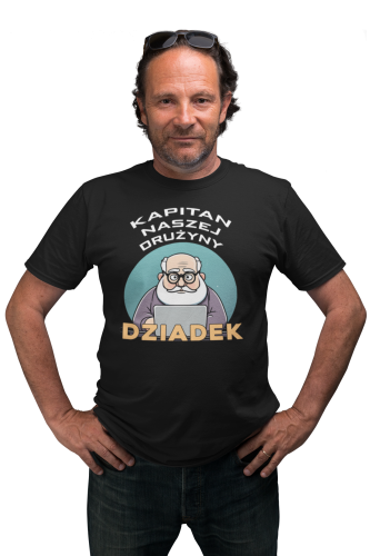KOSZULKA PREZENT NA DZIEŃ DZIADKA DZIADEK KAPITAN NASZEJ DRUŻYNY TORBA GRATIS 2