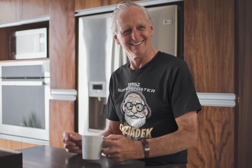 KOSZULKA PREZENT NA DZIEŃ DZIADKA DZIADEK NASZ SUPERBOHATER TORBA GRATIS 5