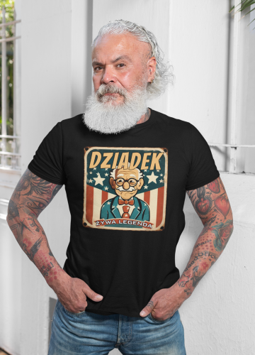KOSZULKA PREZENT NA DZIEŃ DZIADKA DZIADEK ŻYWA LEGENDA TORBA GRATIS 3