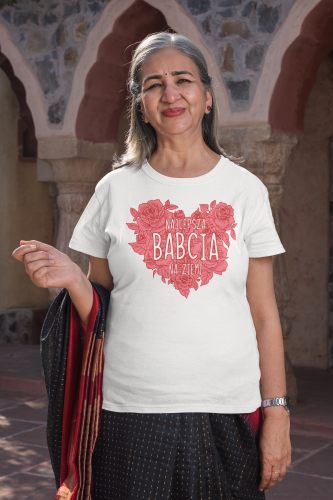 DAMSKA KOSZULKA PREZENT NA DZIEŃ BABCI NAJLEPSZA BABCIA NA ZIEMI TORBA GRATIS 4