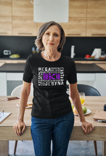 DAMSKA KOSZULKA PREZENT NA DZIEŃ BABCI MEGA FAJNA BABCIA TORBA GRATIS 3