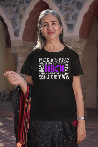 DAMSKA KOSZULKA PREZENT NA DZIEŃ BABCI MEGA FAJNA BABCIA TORBA GRATIS 4