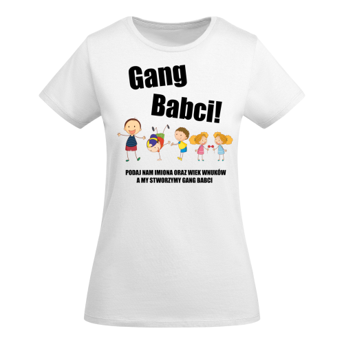 KOSZULKA PERSONALIZOWANA PREZENT NA DZIEŃ BABCI GANG BABCI TORBA GRATIS 2