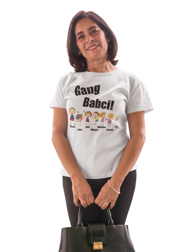 KOSZULKA PERSONALIZOWANA PREZENT NA DZIEŃ BABCI GANG BABCI TORBA GRATIS 5