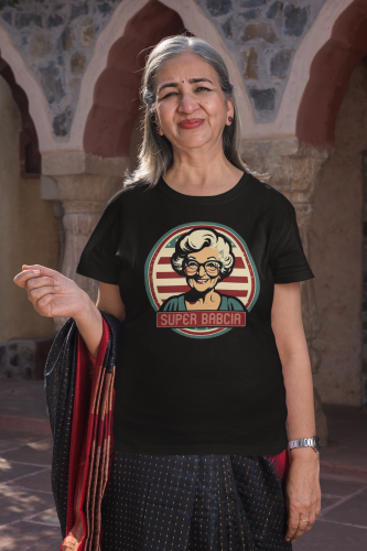 DAMSKA KOSZULKA PREZENT NA DZIEŃ BABCI SUPER BABCIA TORBA GRATIS 4