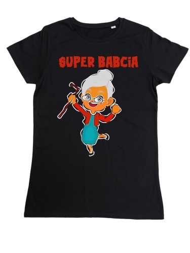 DAMSKA KOSZULKA PREZENT NA DZIEŃ BABCI PRZEBOJOWA SUPER BABCIA TORBA GRATIS 2