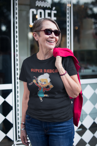 DAMSKA KOSZULKA PREZENT NA DZIEŃ BABCI PRZEBOJOWA SUPER BABCIA TORBA GRATIS 5