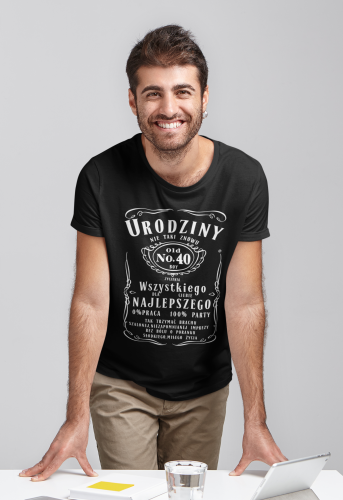 PERSONALIZOWANA KOSZULKA PREZENT NA 18 30 40 50 60 URODZINY PODAJ WIEK TORBA GRATIS 4