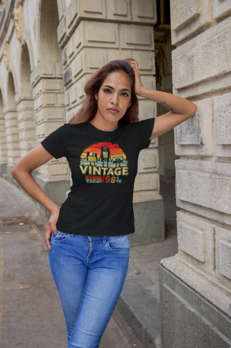 DAMSKA KOSZULKA PREZENT NA 40 URODZINY KASETY VINTAGE 1984 TORBA GRATIS 3