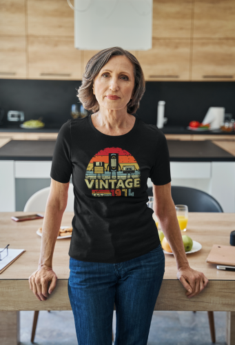 DAMSKA KOSZULKA PREZENT NA 50 URODZINY KASETY VINTAGE 1974 TORBA GRATIS 5