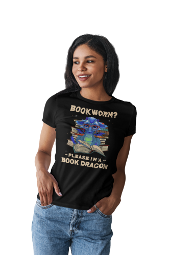KOSZULKA DAMSKA DLA CZYTELNICZKI WIELBICIELKI KSIĄŻEK KSIĄŻKOHOLICZKA KSIĄŻKI KSIĄŻKOWY SMOK 