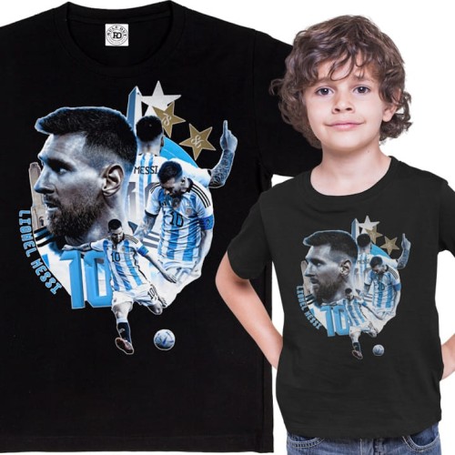 DZIECIĘCA BAWEŁNIANA KOSZULKA NA PREZENT PIŁKA NOŻNA LIONEL MESSI 10 1